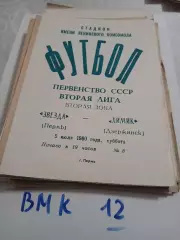 Звезда Пермь - Химик Дзержинск 1980