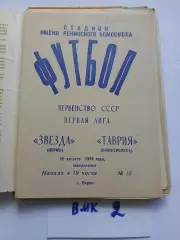 Звезда Пермь - Таврия Симферополь 1979