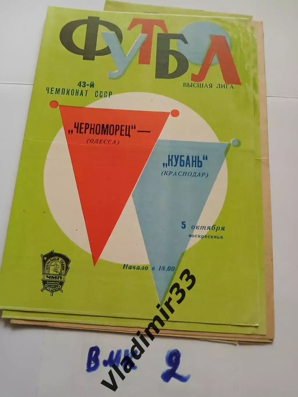 Черноморец Одесса - Кубань Краснодар 1980