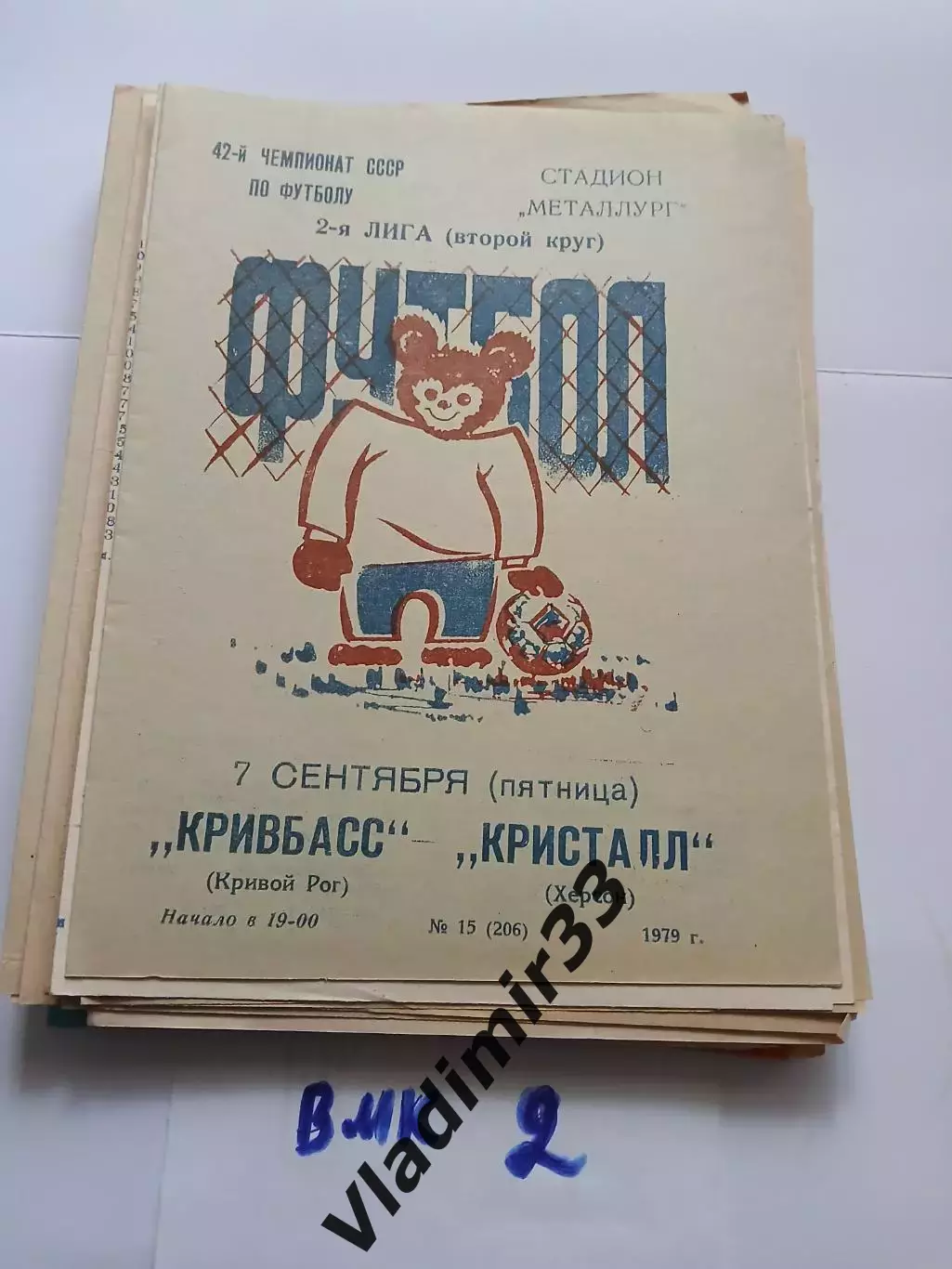 Кривбасс Кривой Рог - Кристалл Херсон 1979