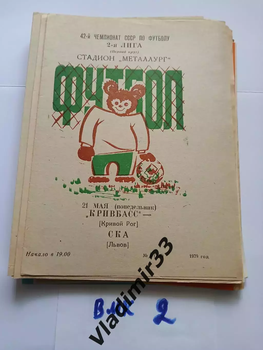 Кривбасс Кривой Рог – СКА Львов 21.05.1979