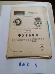 Чемпионат Европы юноши 1984 Москва. Англия - Люксембург