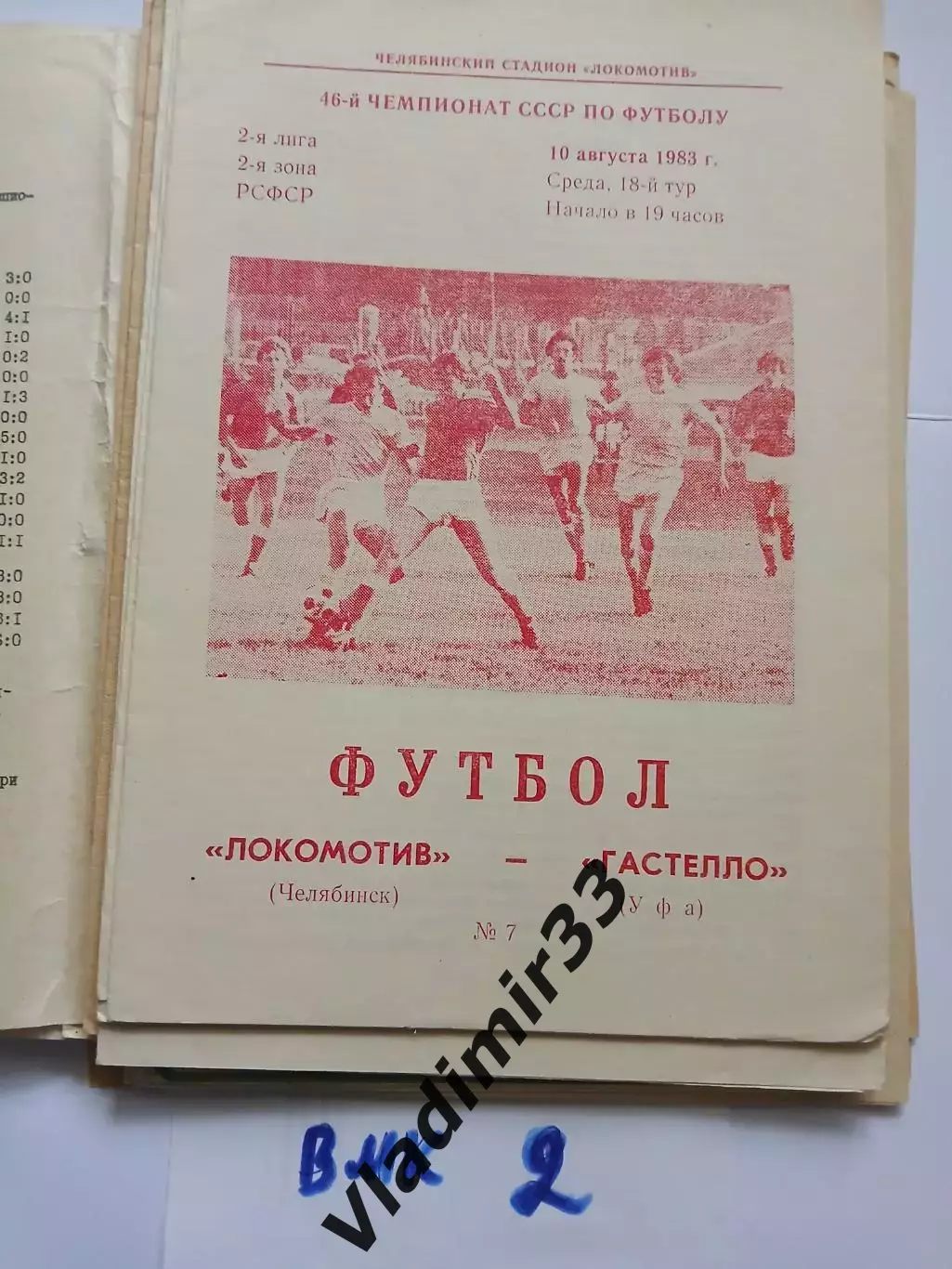 Локомотив Челябинск - ГастеллоУфа 1983