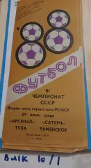 Арсенал Тула - Сатурн Раменское 1988