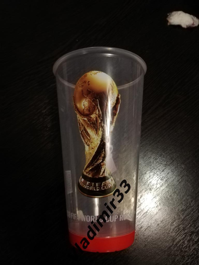 Чемпионат мира 2018. Пластиковый стакан Будвайзер пиво. Без матча