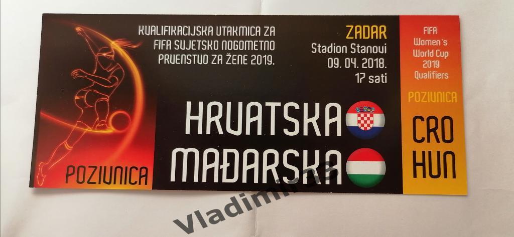 Хорватия - Венгрия 2018 женщины