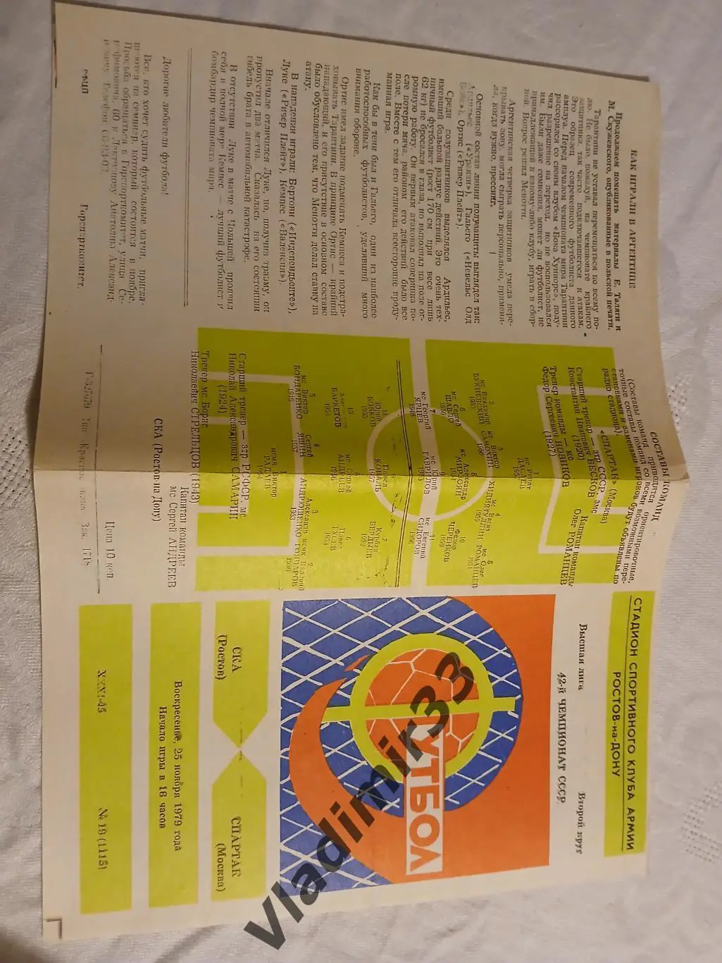 СКА Ростов-на-Дону - Спартак Москва 1979 2