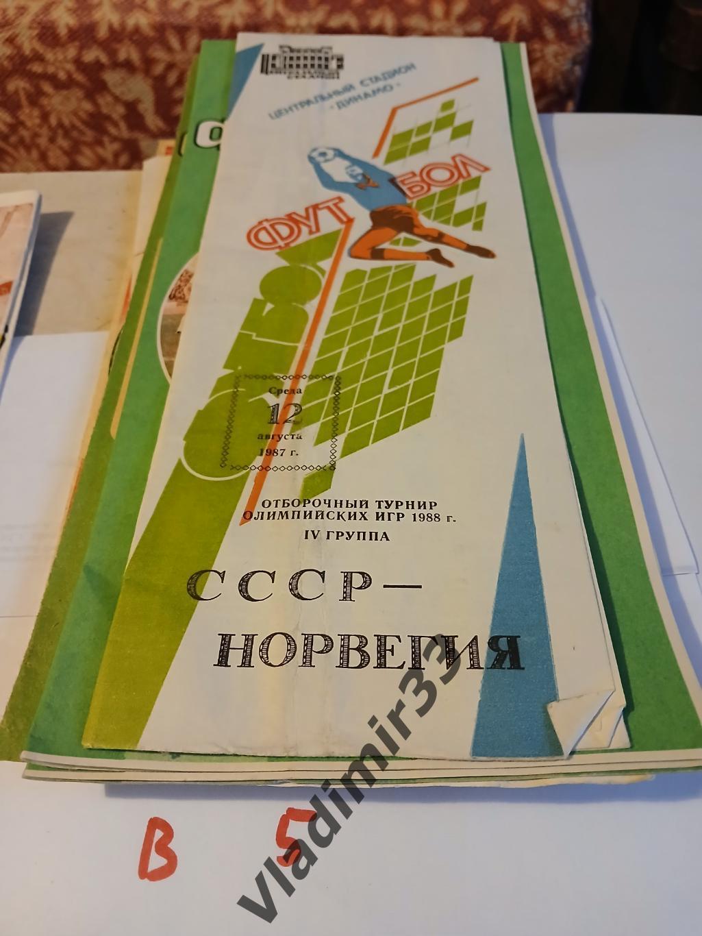 СССР - Норвегия 1987