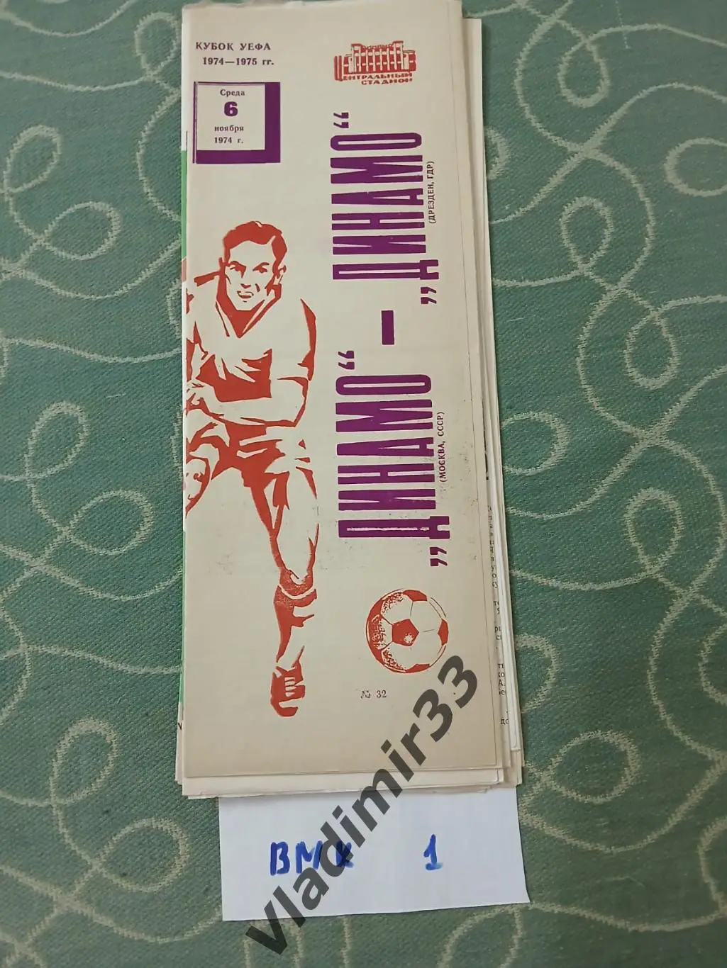 Динамо Москва, СССР - Динамо Дрезден, ГДР 1974