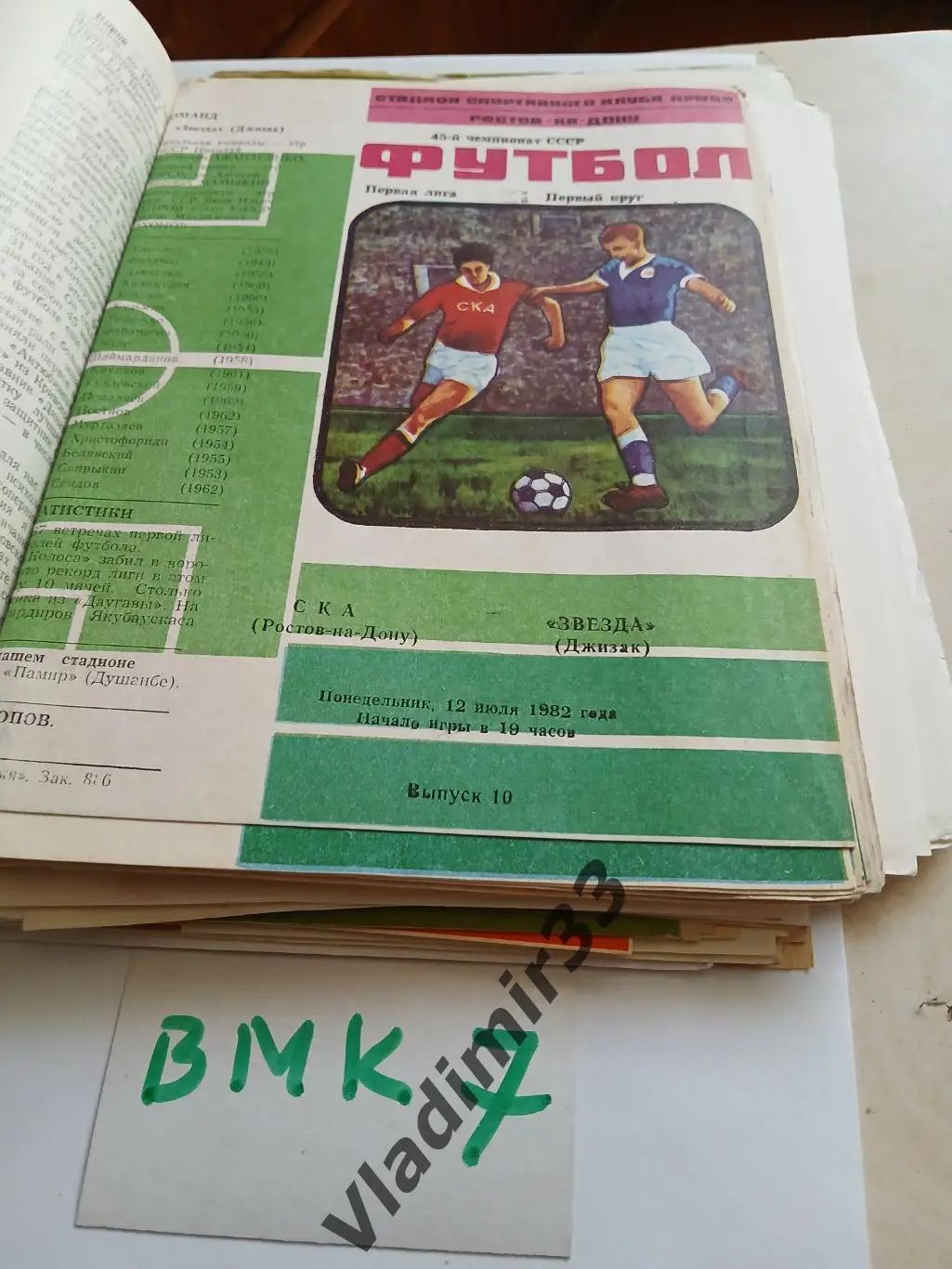 СКА Ростов-на-Дону - Звезда Джизак 1982