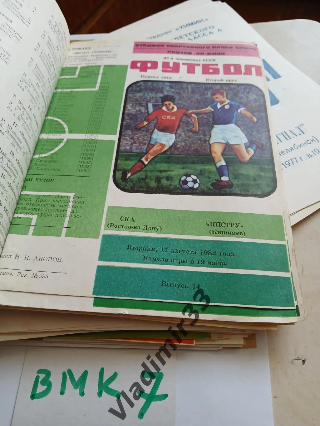 СКА Ростов-на-Дону - Нистру Кишинeв 1982