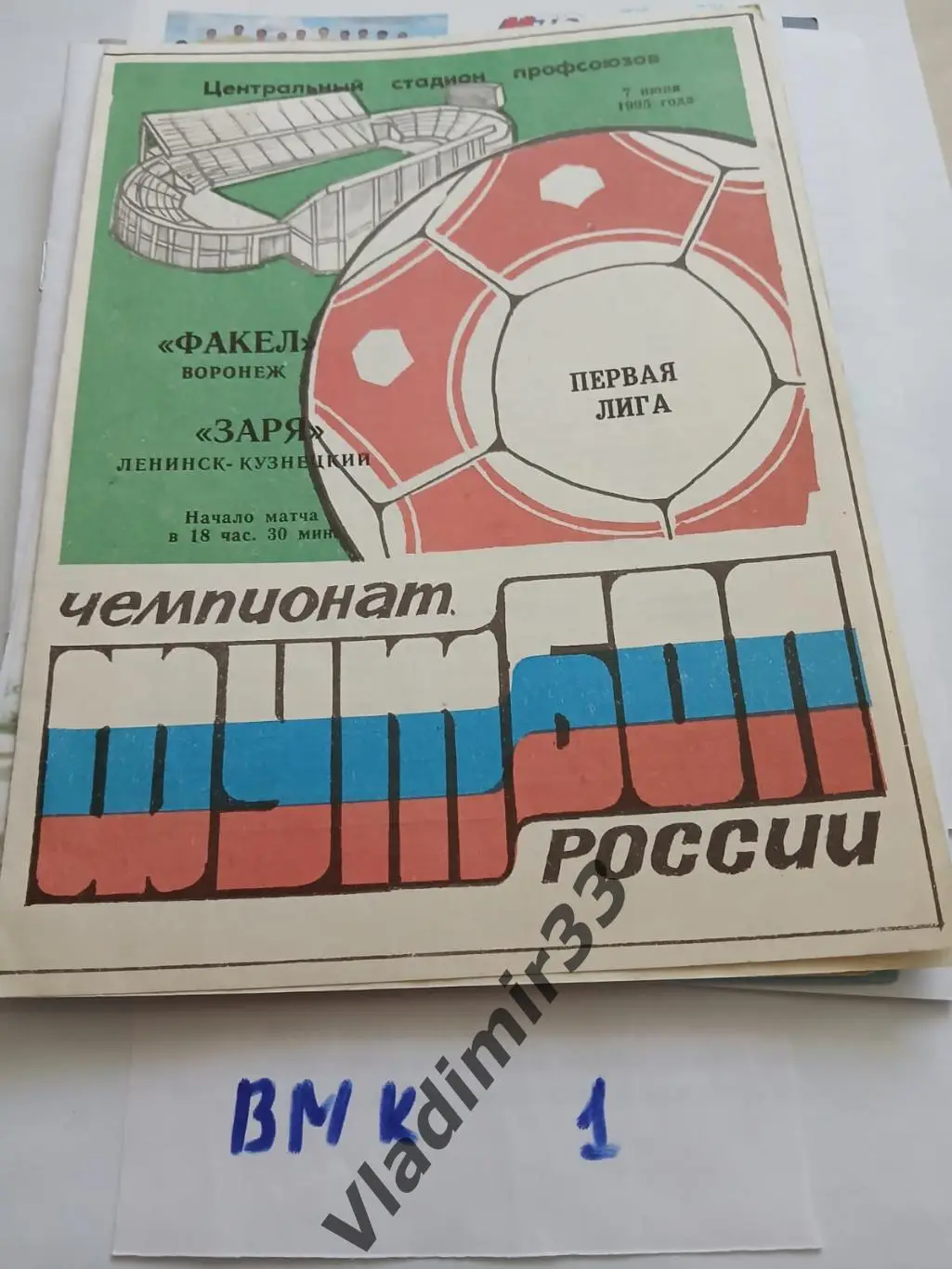 Факел Воронеж - Заря Ленинск-Кузнецкий 1995