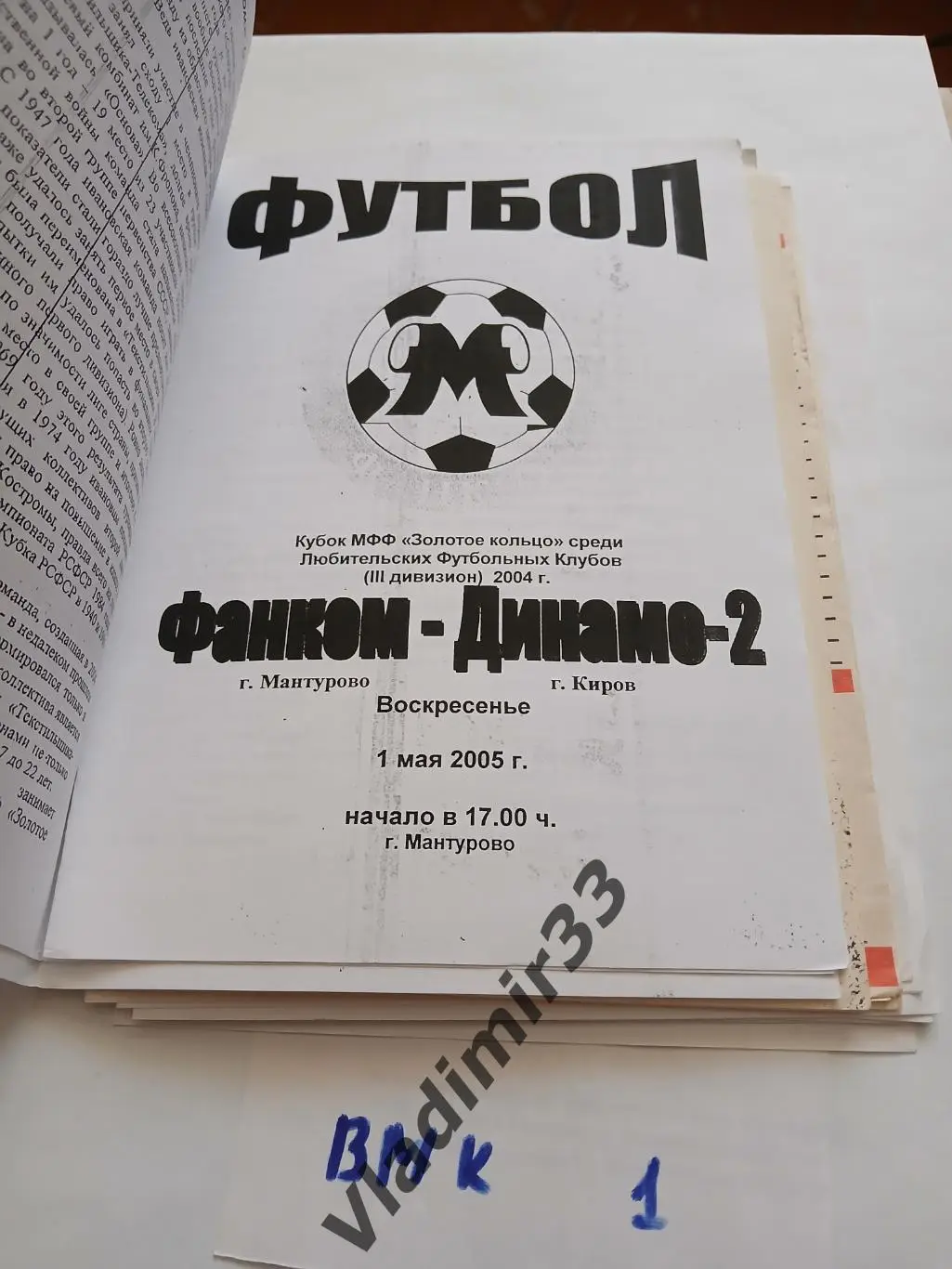 Фанком Мантурово - Динамо-2 Киров 2005 Кубок