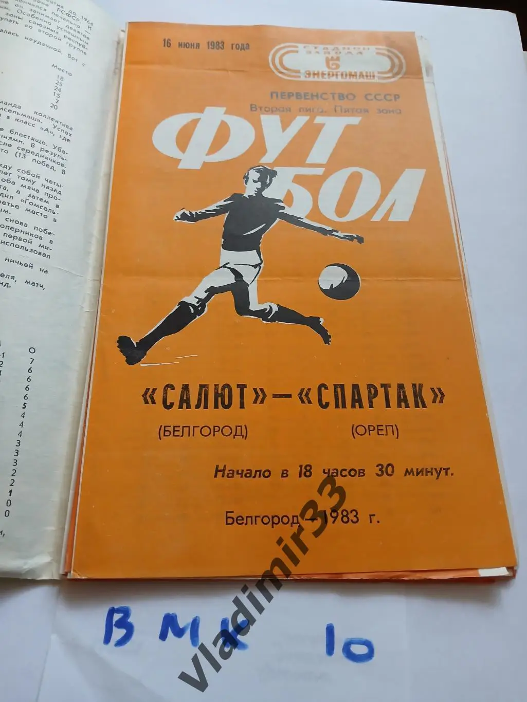 Салют Белгород- Спартак Орел 1983