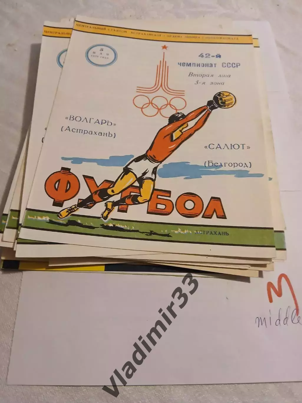 Волгарь Астрахань - Салют Белгород 1979