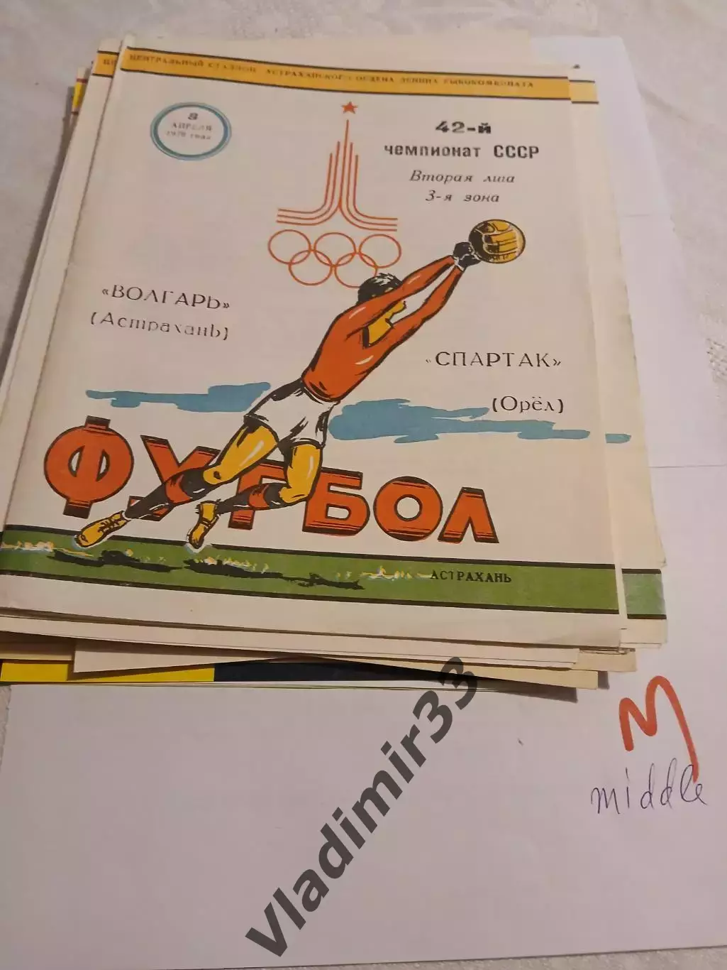 Волгарь Астрахань - Спартак Орел 1979