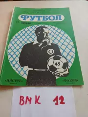 Нистру Кишинев- Факел Воронеж 1982