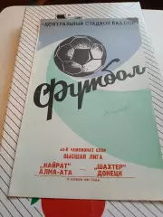 Кайрат Алма-Ата - Шахтер Донецк 1981 второй вид