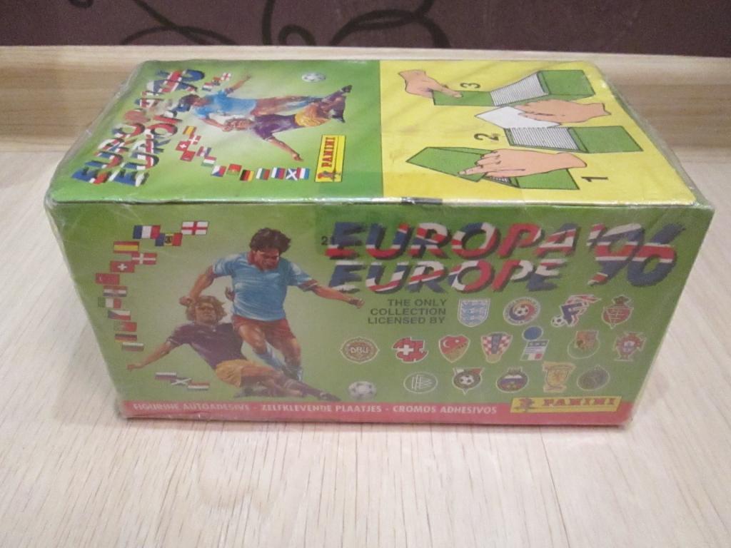 Запечатанный блок (100 пакетов по 6 стикеров) Panini Евро 1996. 2