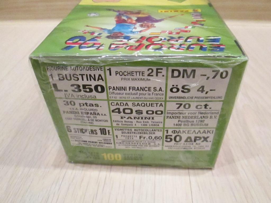 Запечатанный блок (100 пакетов по 6 стикеров) Panini Евро 1996. 7