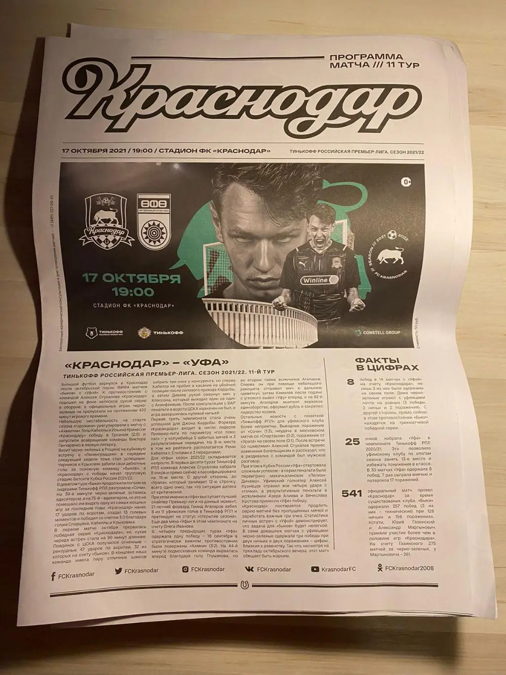 Краснодар - Уфа. РПЛ 2021/22. 17.10.2021