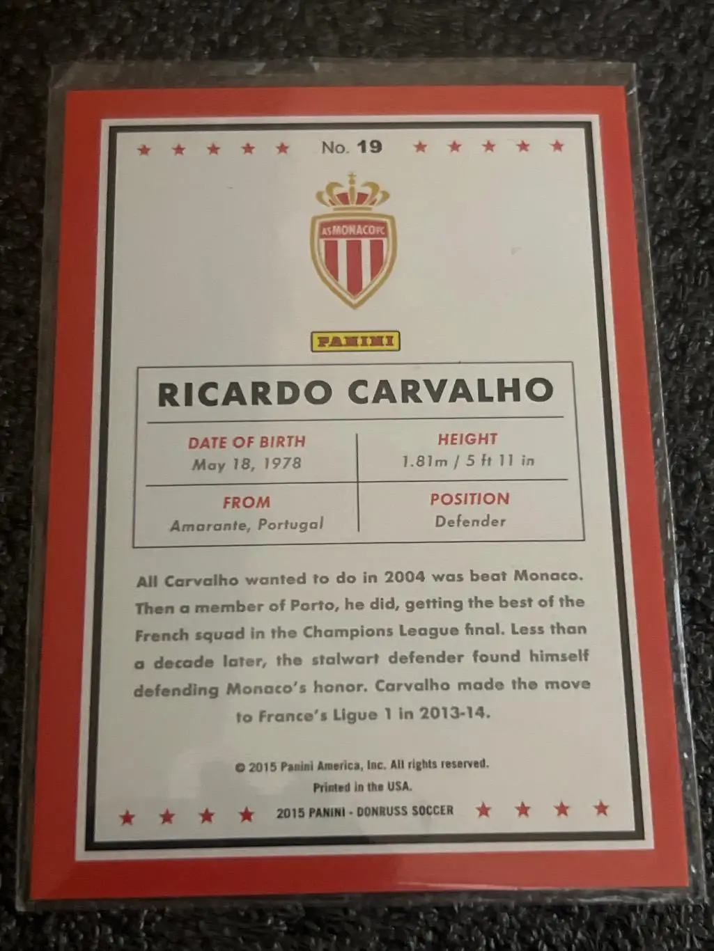 DONRUSS Рикардо Карвальо 1