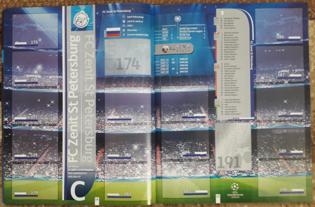 Альбом для накелейок Panini. Champions League 2012-2013. 3