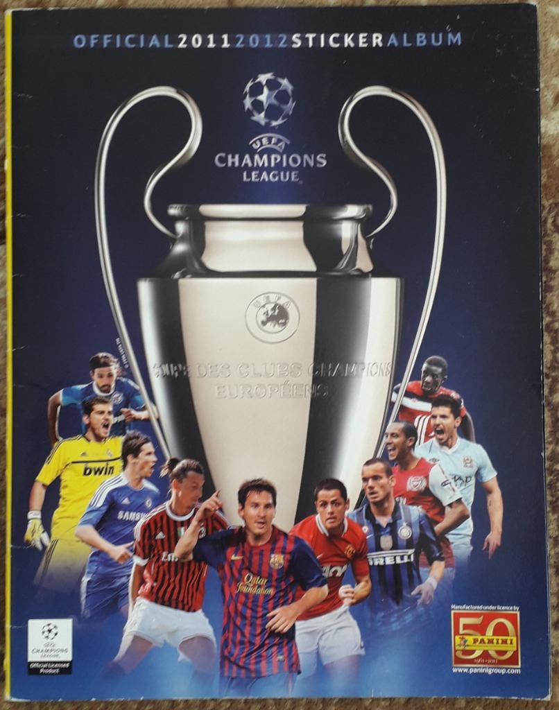 Альбом для накелейок Panini. Champions League 2011-2012. Есть 40 из 559 наклеек