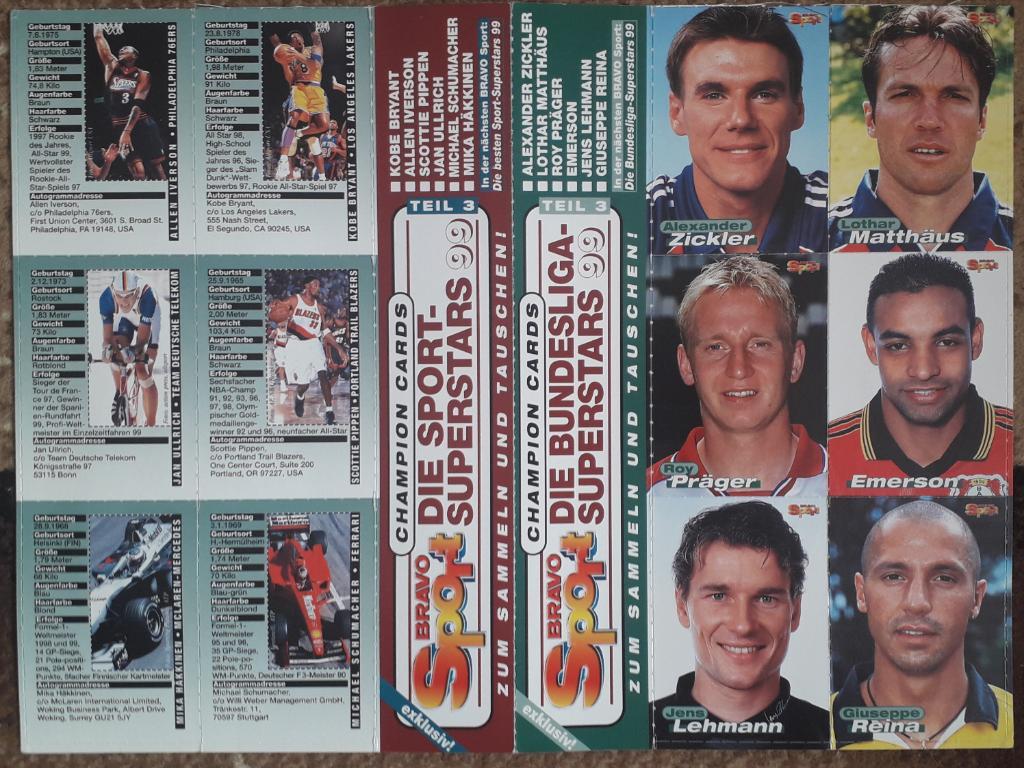 Карточки Bravo Sport Die Bundesliga-Superstars 99 - 12 штук 5