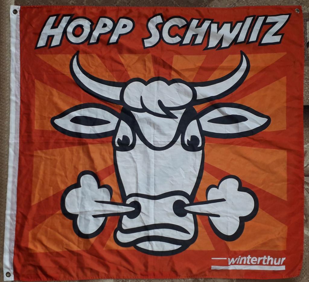 Флаг Швейцария (Hopp Schwiiz). 125х118 см