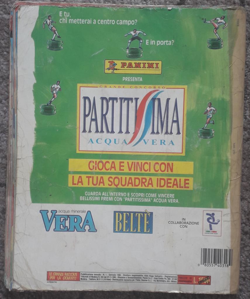 Альбом для наклеек Panini. Calciatori 1994-95. Есть 603 из 632 наклеек. 7