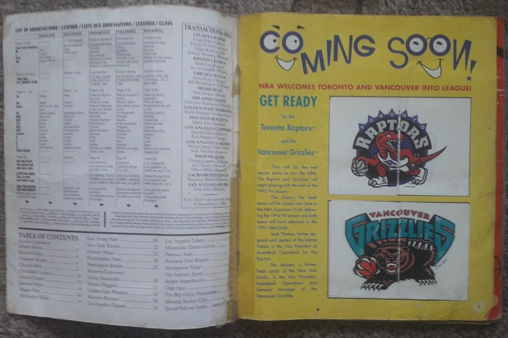 Альбом для наклеек Panini. Basketball '94-'95. Есть 219 из 230 наклеек. 1
