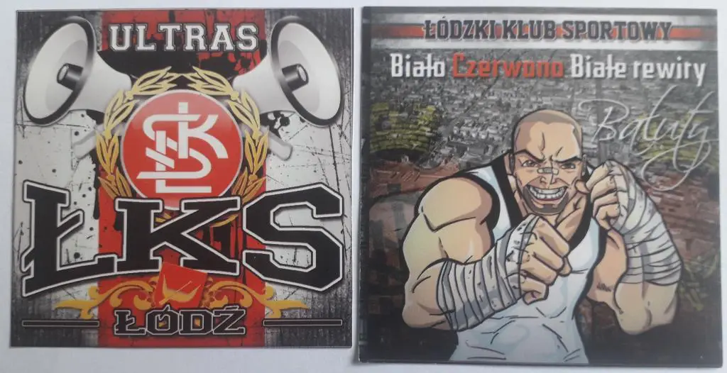 Стикеры Ультрас ЛКС Лодзь Польша 2 штуки