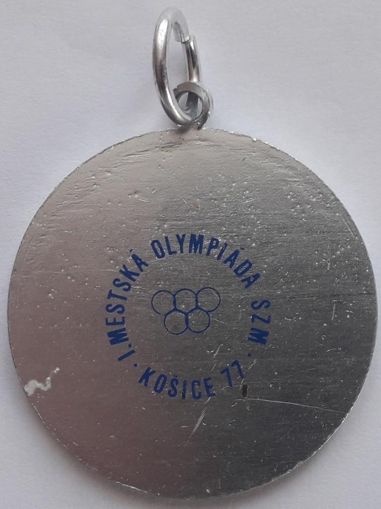 Медаль I.Mestska Olympiada SMZ. Kosice 77 1