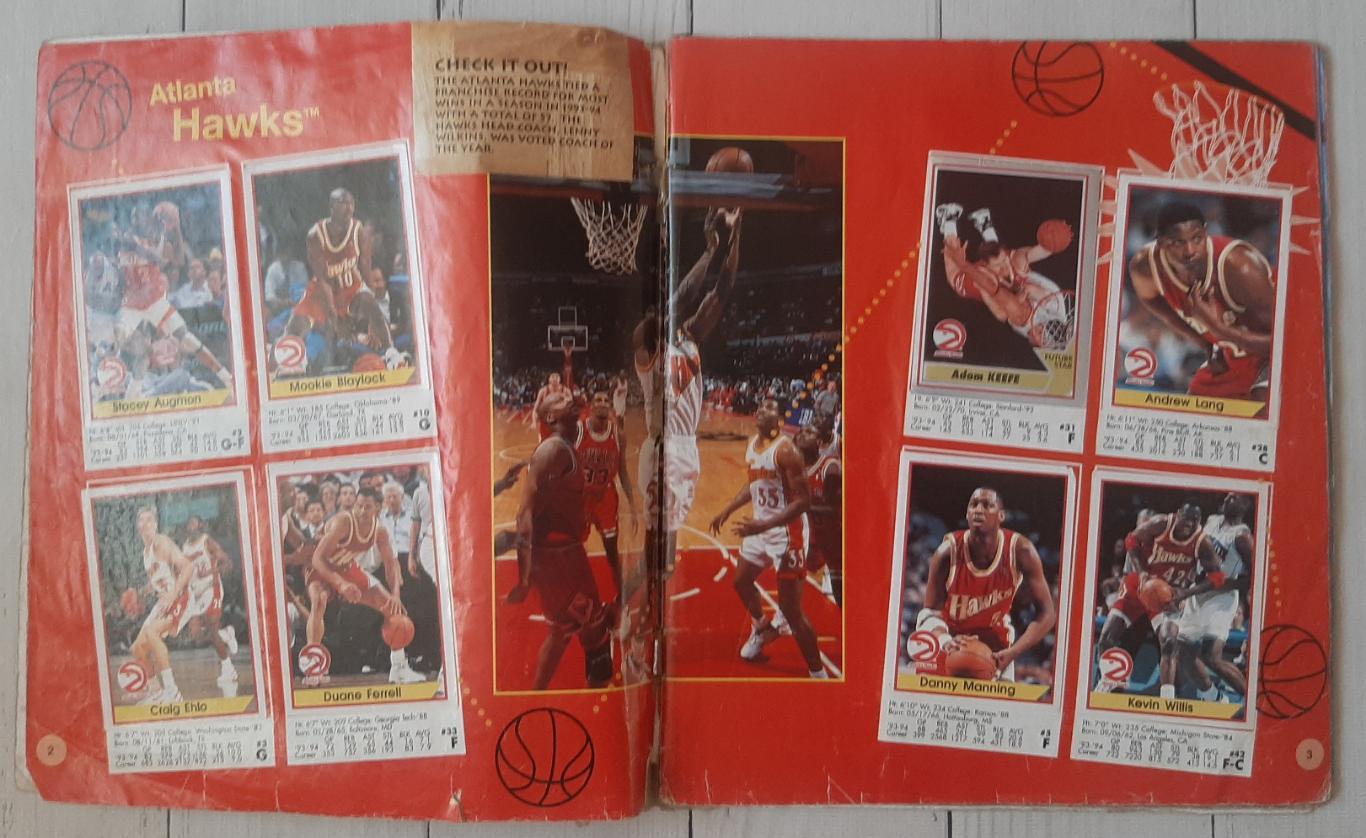 Альбом Panini. Basketball '94-'95. 219 з 230 наклейок. 2