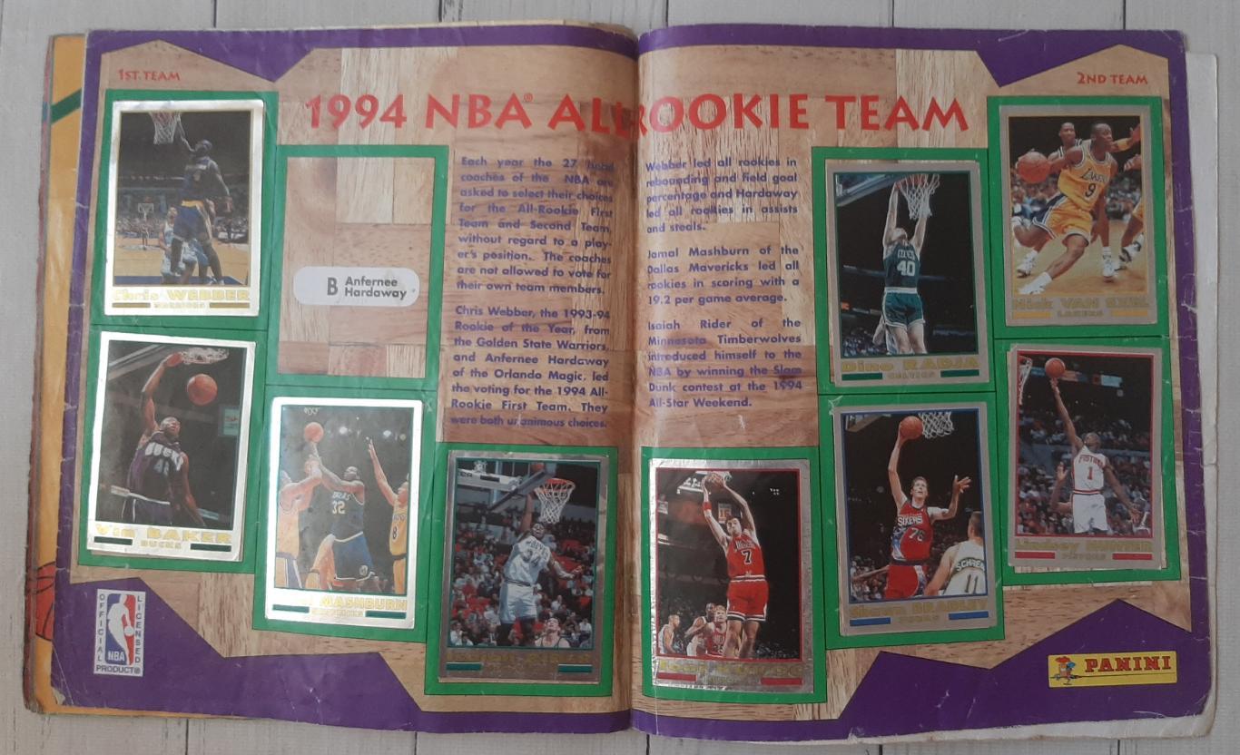 Альбом Panini. Basketball '94-'95. 219 з 230 наклейок. 5
