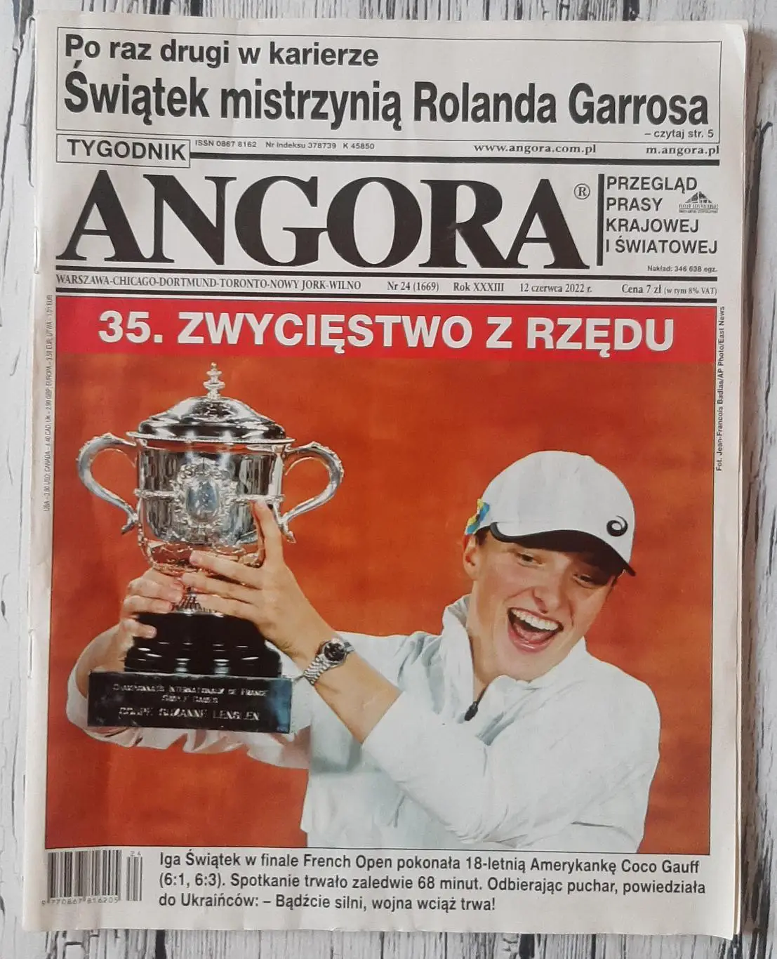 Тижневик Angora. Польща. 12.06.2022. Є деякі спортивні статті