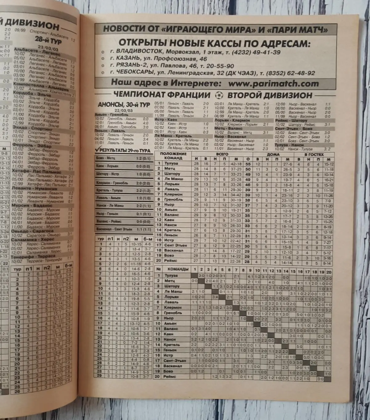 Журнал. Спорт Парі.№5 березень 2003 1