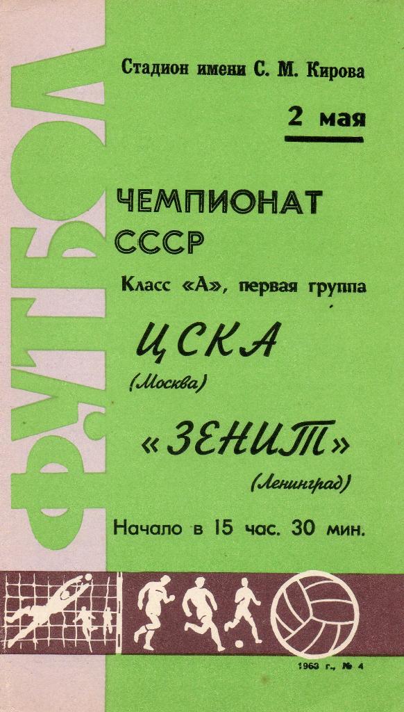 Зенит (Ленинград) - ЦСКА (Москва) 02.05.1968