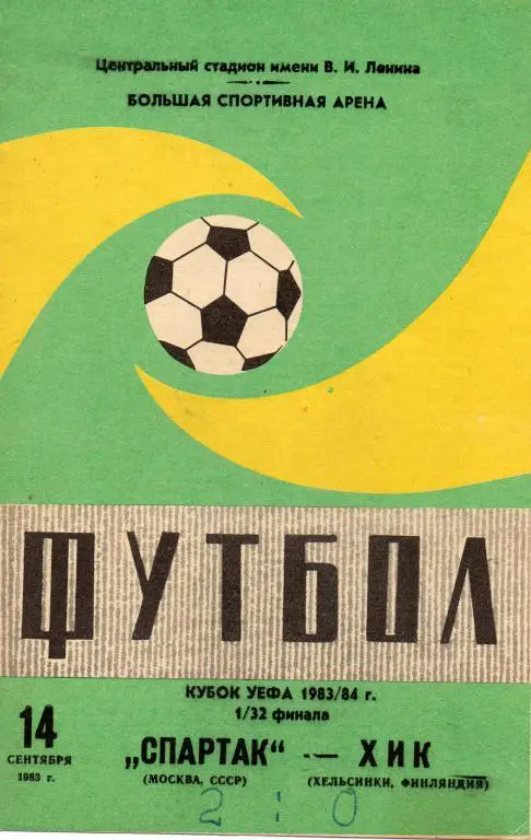 Спартак (Москва) - ХИК 1983