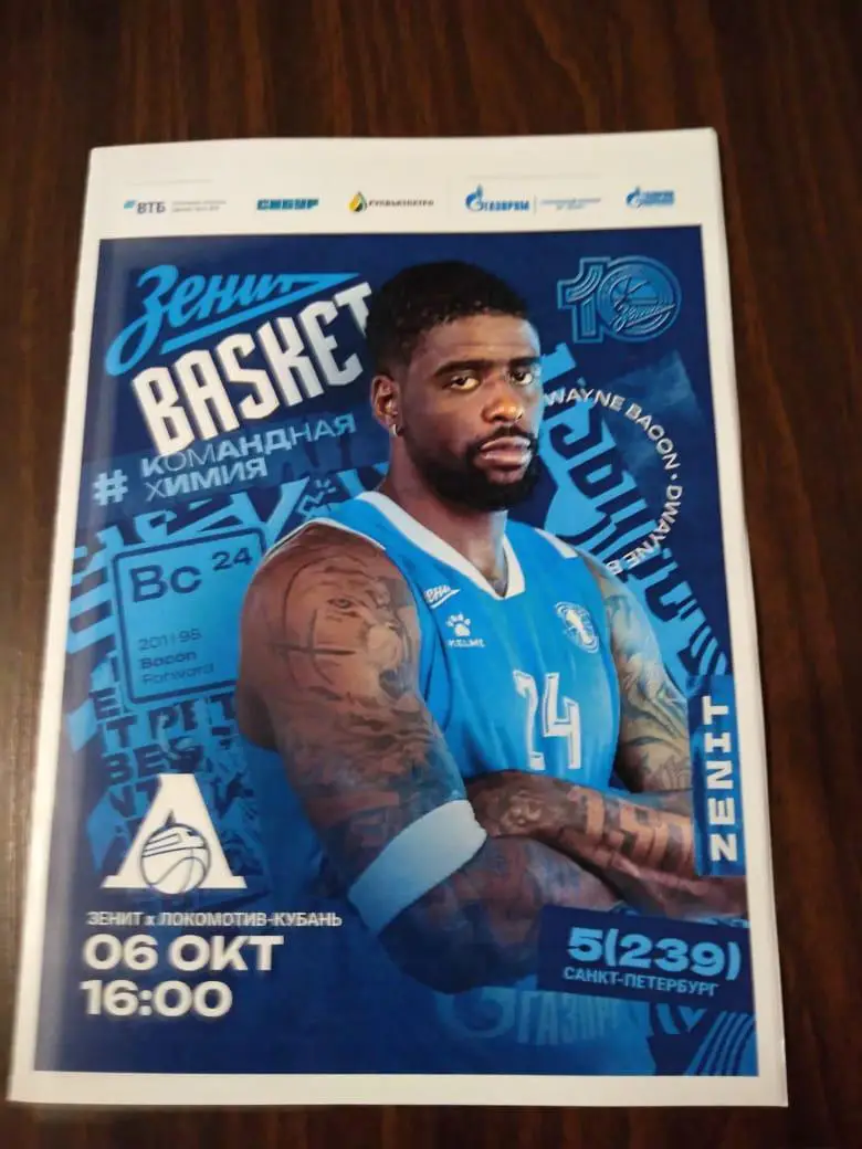 Баскетбол Зенит - Локомотив-Кубань 06.10.2024