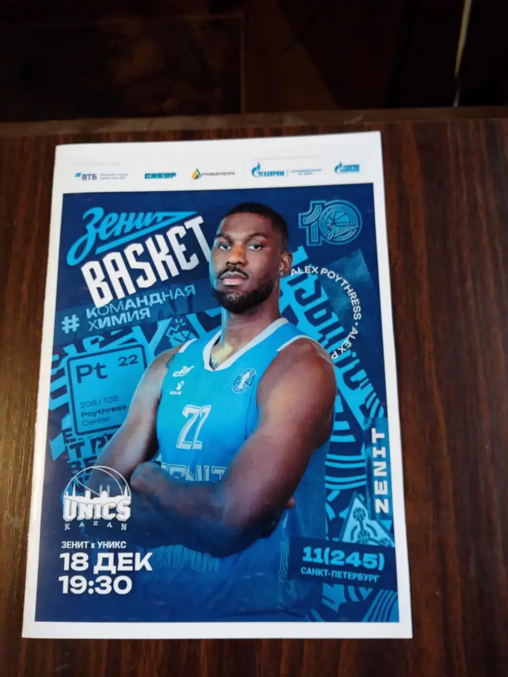 Баскетбол Зенит - УНИКС 18.12.2024
