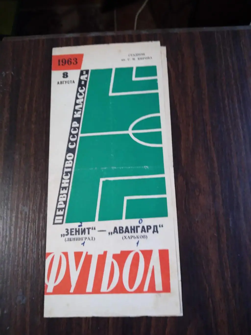 Зенит (Ленинград) - Авангард (Харьков) 08.08.1963