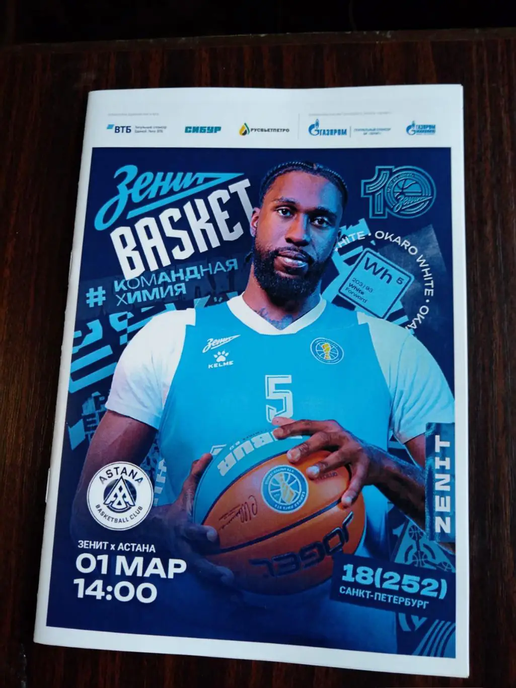 Баскетбол Зенит - Астана 01.03.2025
