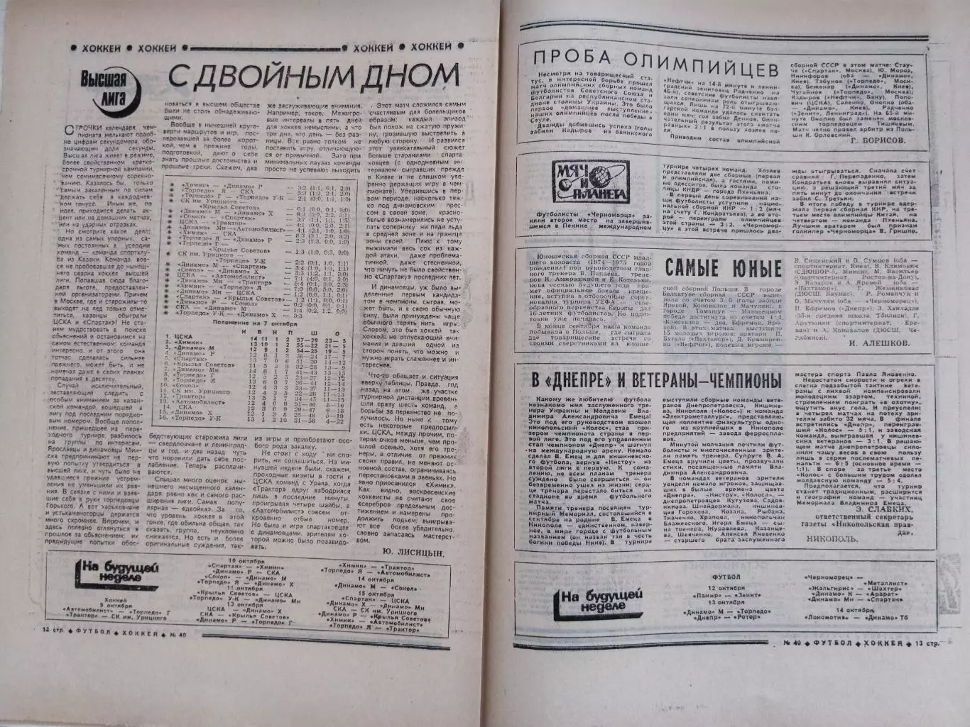 Футбол-Хоккей N40 от 08.10.1989 г. 4