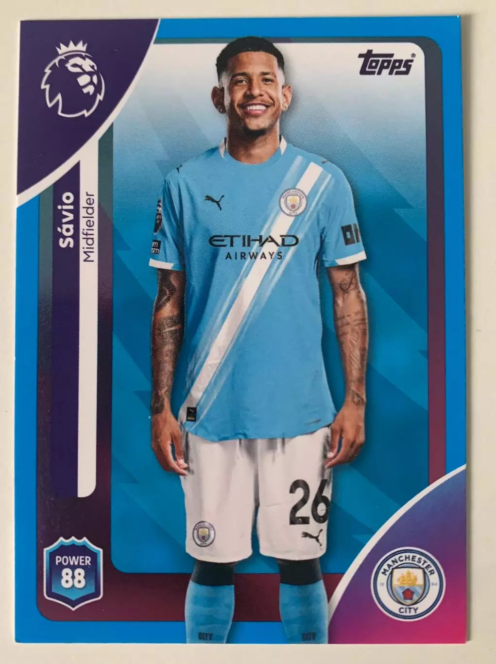 Карточка Савио Манчестер Сити