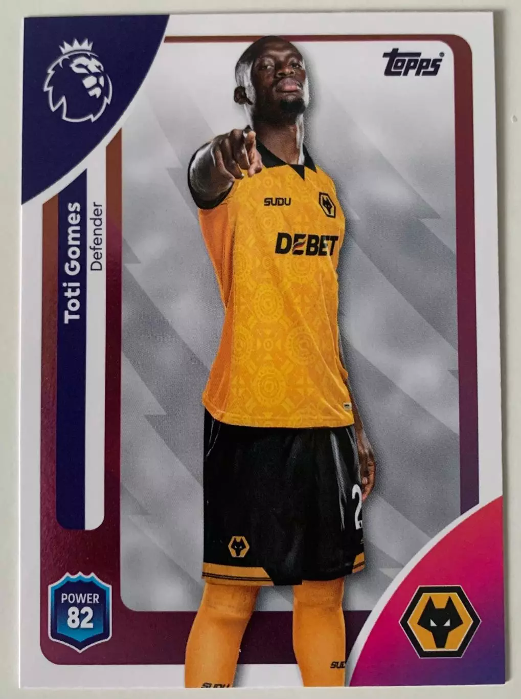 Карточка Тоте Гомеш Вулверхэмптон