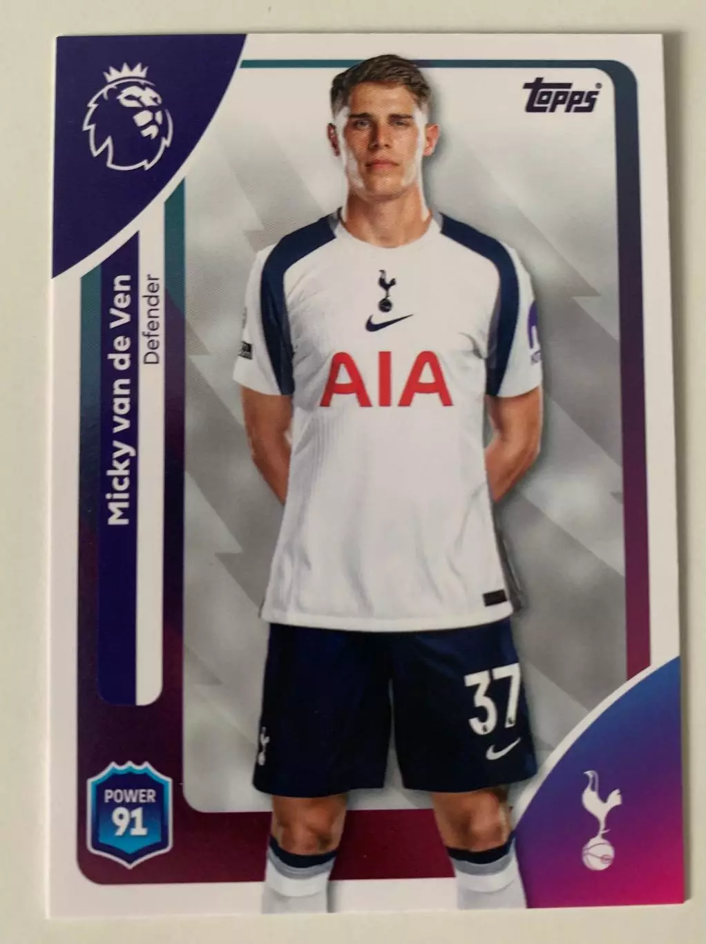 Карточка Микки Ван де Вен Тоттенхэм