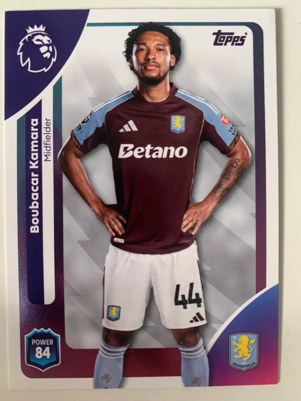 Карточка Бубакар Камара Астон Вилла