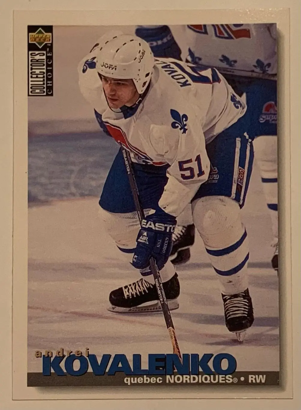 Карточка Андрей Коваленко Квебек Нордикс